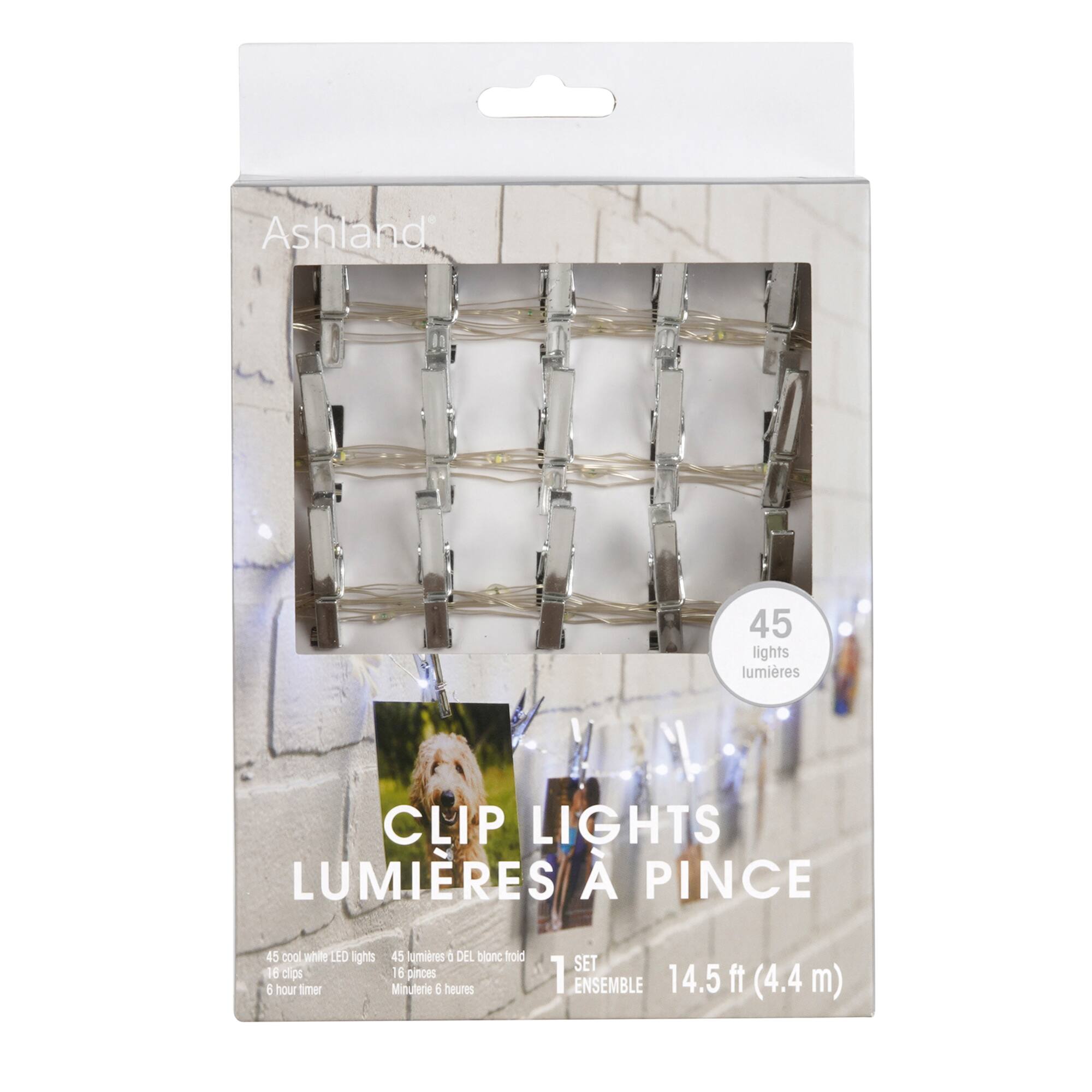45ct. Cool White LED Silver Clip Lights by Ashland®